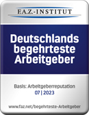 Deutschlands begehrteste Arbeitgeber (F.A.Z.-Institut) 07/2023